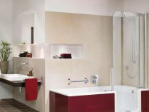 Banheira moderna com duche