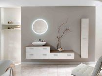 Espelho circular para uma iluminação moderna 