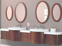Espelhos circulares de casa de banho